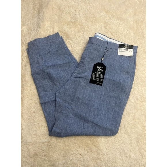 MENS  BLUE DRESS PANTS JOE JOSEPH ABBOUD 100% WOOL LINED RAW HEMS SIZE 40X32 - Picture 1 of 7